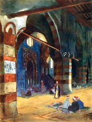 Moschea di Ibrahim Agha, Il Cairo, Egitto, 1928
