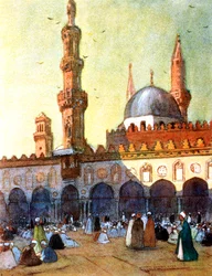 La Moschea di Al-Azhar, Il Cairo, Egitto, 1928