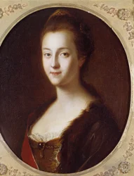 Ritratto di Caterina II (1729-1796), imperatrice di Russia, XVIII secolo, San Pietroburgo, Palazzo di Peterhof