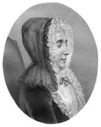 Madame du Deffand - Marie de Vichy-Chamrond (o Champrond), Marchesa du Deffand - 1697-1780 - incisione di Carmontelle