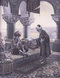 I tre anelli, illustrazione dal Decameron di Boccaccio, pubblicata dalla Navarre Society negli anni 1930