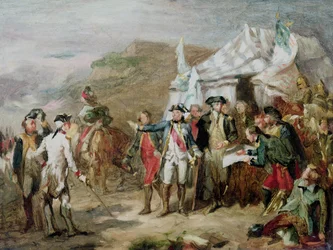 Schizzo per la battaglia di Yorktown, 1-17 ottobre 1781, c.1836