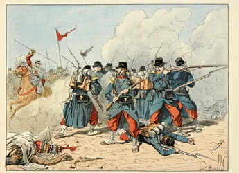 Illustrazione tratta dal libro Gli eroi del secolo, racconti aneddotici di Dick de Lonlay e illustrati da Louis Bombled