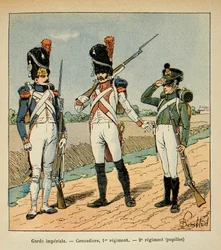 Guardia Imperiale; Granatiere del 1° reggimento; allievi del 2° reggimento, Collezione Privata