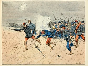 Illustrazione tratta dal libro Gli eroi del secolo, racconti aneddotici di Dick de Lonlay e illustrati da Louis Bombled