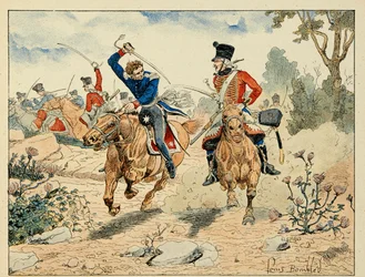 Illustrazione tratta dal libro Gli eroi del secolo, racconti aneddotici di Dick de Lonlay e illustrati da Louis Bombled (1862-1927)