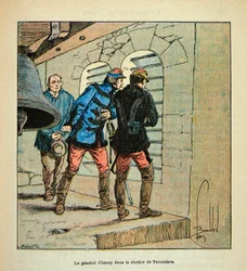 Generale Chanzy nel campanile di Terminiers durante la battaglia di Loigny in dicembre 1870, Collezione privata