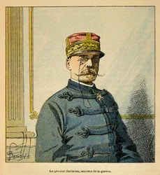 La guerra in Madagascar - Storia aneddotica delle spedizioni francesi del 1885-1895 di Henri Galli dit Galllichet (1854-1922), illustrata da Louis Bombled (1862-1927): Ritratto del generale Emile Auguste Francois Zurlinden (1837-1929), Ministro della Guerr