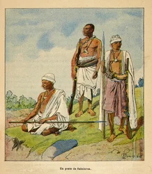La guerra in Madagascar-Storia aneddotica delle spedizioni francesi del 1885-1895 di Henri Galli, illustrato da Louis Bombled: Guerrieri Sakalavas