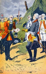 Washington riceve la resa di Yorktown