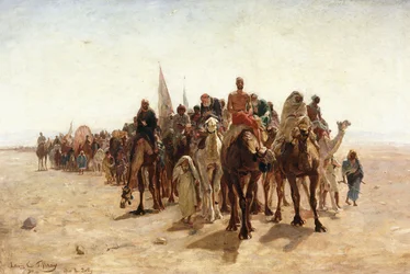 Pellegrini in viaggio verso La Mecca; Pelerins allant à la Mecque, 1890