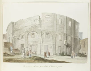 Muro esterno del vecchio teatro di Catania (Voyage en Italie, en Sicile et à Malte - 1778)