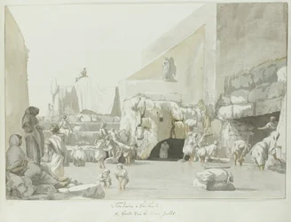 Fontana di Arethusa con sorgente Voyage en Italie, en Sicile et à Malte - 1778