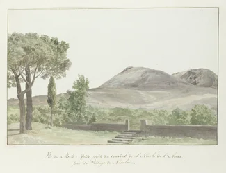 Veduta del Monte Rosso vicino al monastero di San Nicolo d