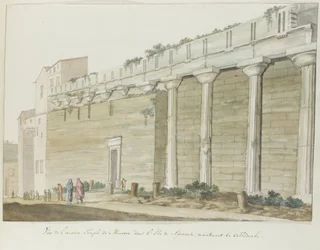 Veduta del vecchio tempio di Minerva sull
