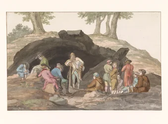 Sosta presso la Grotta delle Capre al confine tra Nemorosa e Fredda (Voyage en Italie, en Sicile et à Malte - 1778)