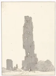 Rovina della torre lungo la strada principale tra Terracina e Fondi (Voyage en Italie, en Sicile et à Malte - 1778)