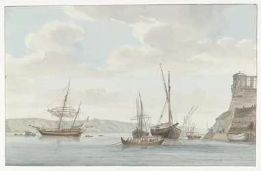 Padiglione del Jardin du Grand-Maître, di fronte al porto delle galee a Malta (Voyage en Italie, en Sicile et à Malte - 1778)