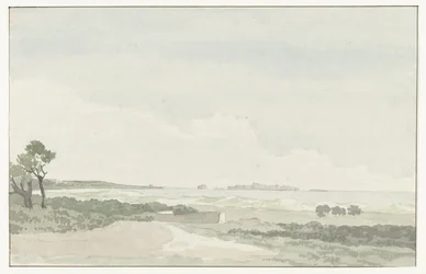 Veduta della città di Gallipoli da lontano Veduta della città di Gallipoli Viaggio in Italia, in Sicilia e a Malta - 1778 (titolo della serie)
