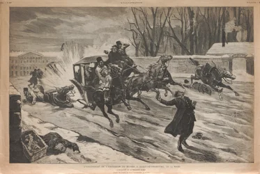 Assassinio dello zar Alessandro II a San Pietroburgo, 1881.
