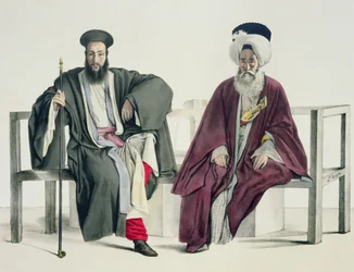 Un prete greco e un turco, inciso dai fratelli Thierry, 1825