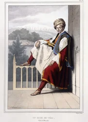 Ritratto, da Vues et de Costumes Grecs et Ottomans da Voyage a Athenes et a Constantinople, 1825