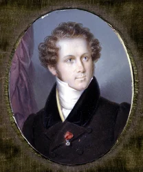 Ritratto di Vincenzo Bellini (1801 - 1835). Miniatura di Dupré. Museo della Scala. Milano