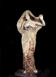 La natura svelata dalla scienza, scultura in marmo e onice di Louis-Ernest Barrias (1841-1905), 1899. Parigi, Musée d