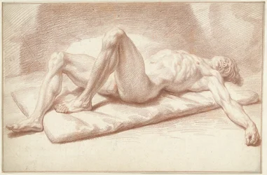 Nudo maschile, sdraiato sulla schiena