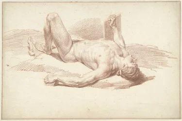 Nudo maschile, sdraiato sulla schiena