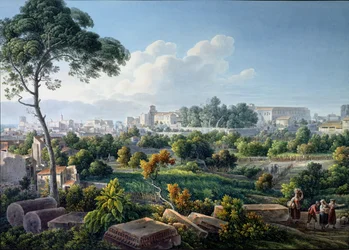 Veduta del Colle Esquilino, Roma, c.1800