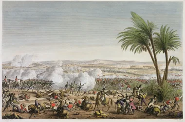 La battaglia di Eliopoli, 29 Ventoso, Anno 8 (20 marzo 1800) inciso da Edme Bovinet (1767-1832)