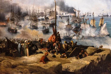 La battaglia di Navarin; vista dalla punta meridionale dell