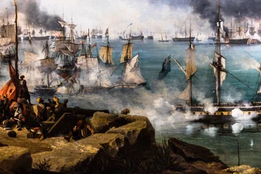 La battaglia di Navarin; vista dalla punta meridionale dell