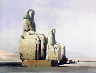 Dettaglio dei Colossi di Memnone, Tebe, Egitto, 4 dicembre 1838 1846