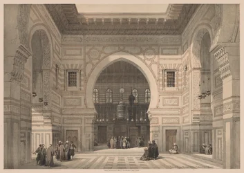 Egitto e Nubia: Volume III - N. 36, Interno della Moschea del Sultano El Ghoree, 1838