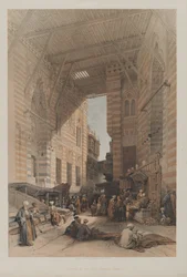 Egitto e Nubia, Volume III: Bazar dei Mercanti di Seta, Il Cairo, 1848