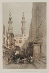 Egitto e Nubia, Volume III: Minareti e Grande Ingresso dei Metwaleys, al Cairo, 1848