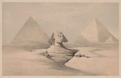 Egitto e Nubia: Volume I - N. 18, La Grande Sfinge, Piramidi di Giza, Vista Frontale