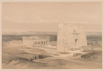 Egitto e Nubia: Volume I - No. 34, Tempio di Edfou. Antica Appolinopoli, Alto Egitto, 1838