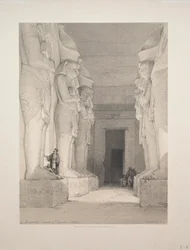 Egitto e Nubia: Volume I - N. 9, Tempio Scavato di Gyrshe, Nubia, 1838