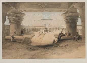 Egitto e Nubia, Volume I: Vista da Sotto il Portico del Tempio di Edfou, Alto Egitto