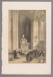 Vista del reliquiario dei tre re nel Duomo di Colonia