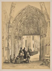 Schizzi in Belgio e Germania, Prima Serie, Portico della Frauenkirche, Norimberga