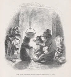Viviamo tra noi stessi, odiamo i fastidi e le visite da Scene da..., ca. 1837-47