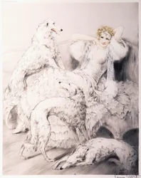 Ragazza con Borzoi