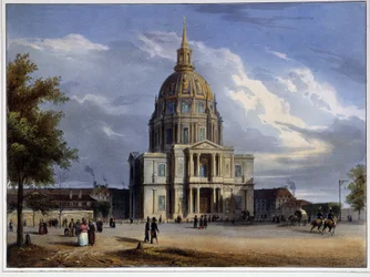 Dôme des Invalides in Paris en 1837
