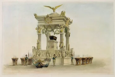 La bara di Napoleone Bonaparte nella chiesa degli Invalides (Parigi, Francia)