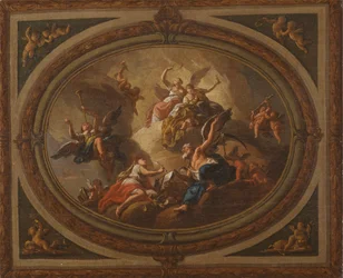 Schizzo per un soffitto ovale
