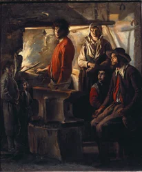 Il fabbro alla sua forgia